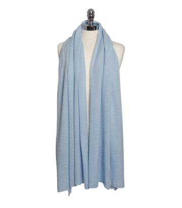 Cashmere Travel Wrap - Pearl Blue