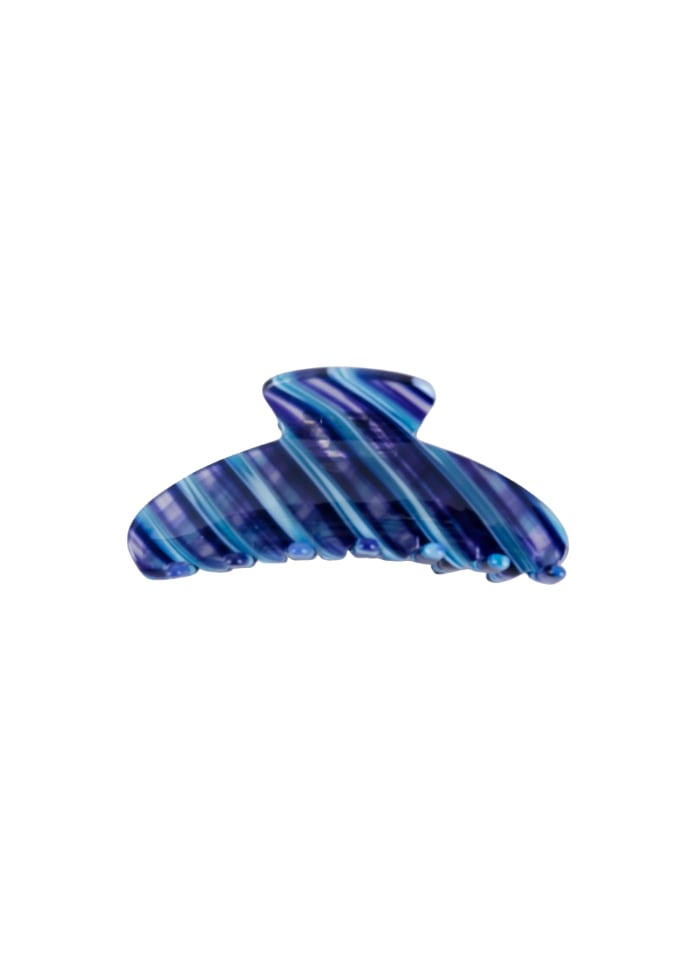 Black Colour SABIRA striped hair claw Blue