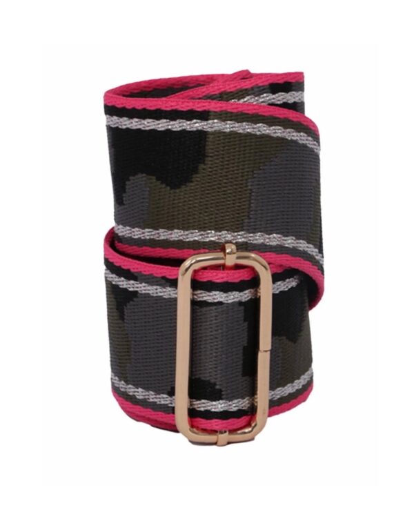 Bag Strap Camo with Pink Border