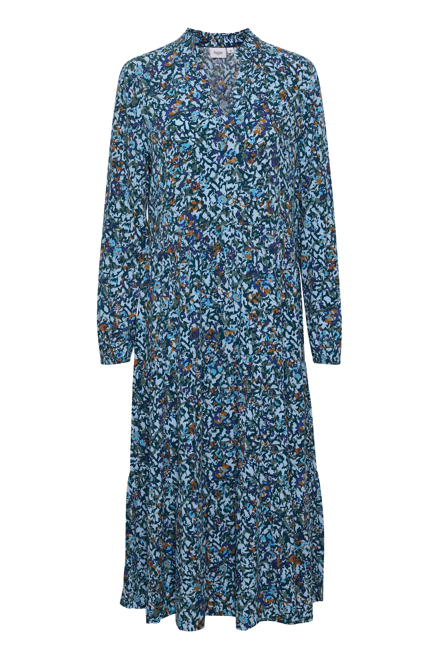 Maxi Tropez – EDASZ Blue Fig DRESS Atlantis Cashmere Floral Cashmere Saint