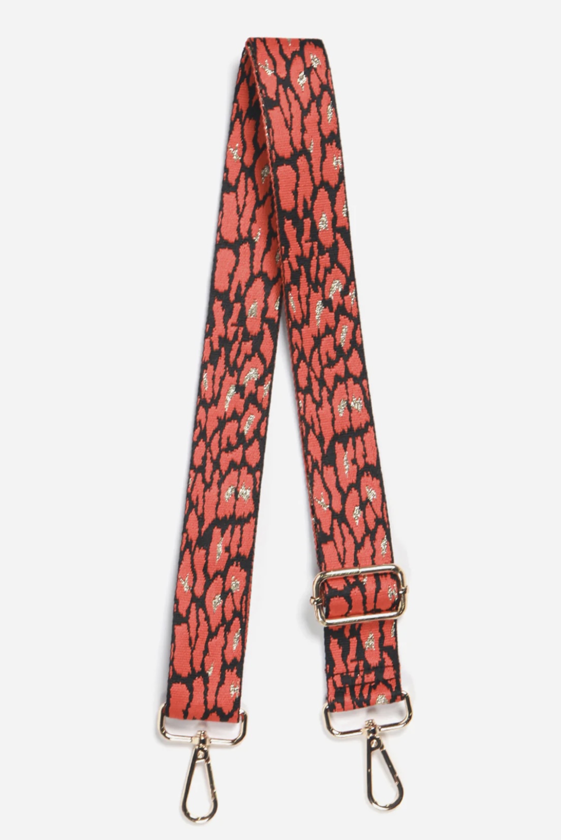 Bag Strap Orange Leopard Print