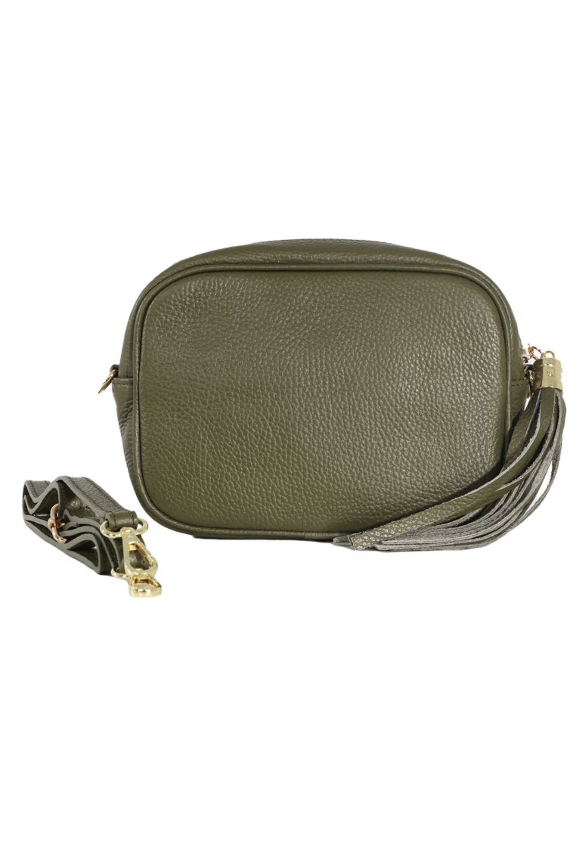 Leather Camera Bag - Olive