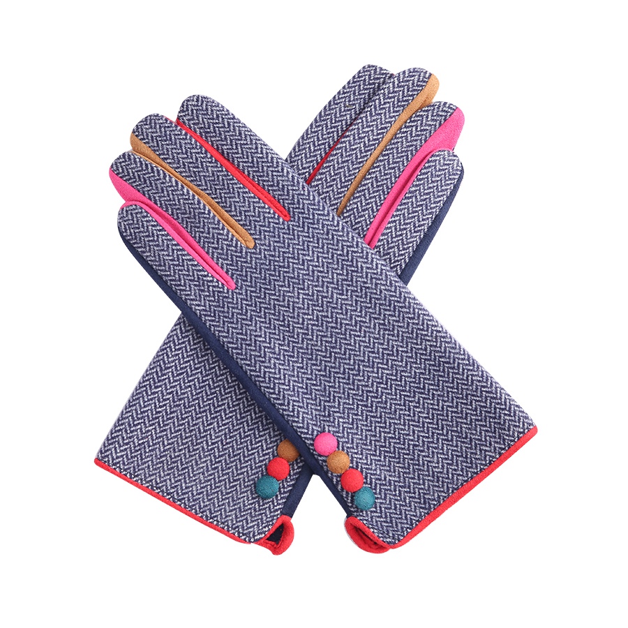 Herringbone Gloves - Navy