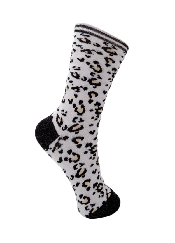 Black Colour Leo sock White