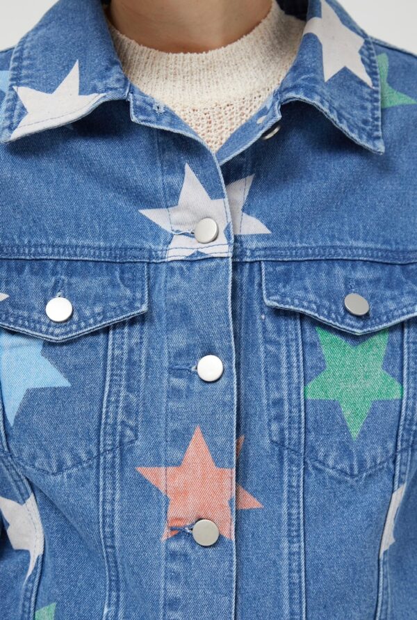 Compania Fantastica Star print denim jacket