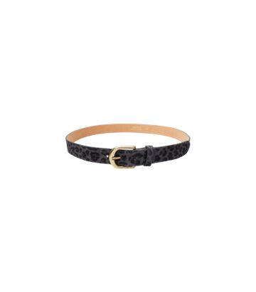 Black Colour Smilla Suede Belt Grey