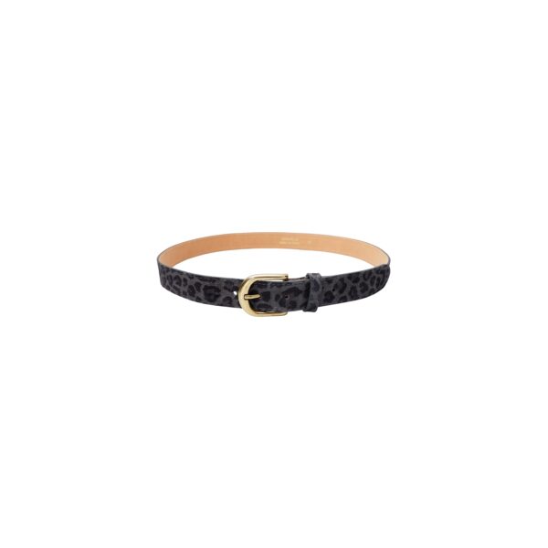 Black Colour Smilla Suede Belt Grey