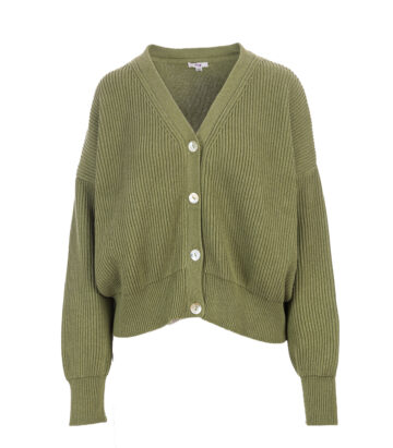 Organic Cotton Crystal Cardigan - Sea Green
