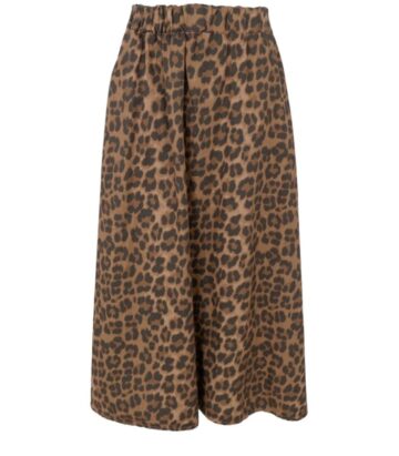 Black Colour ABBIE Leo Skirt Leopard