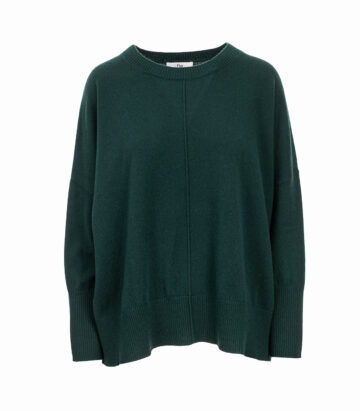 Cashmere Mix Crew Neck Jumper - Green bay