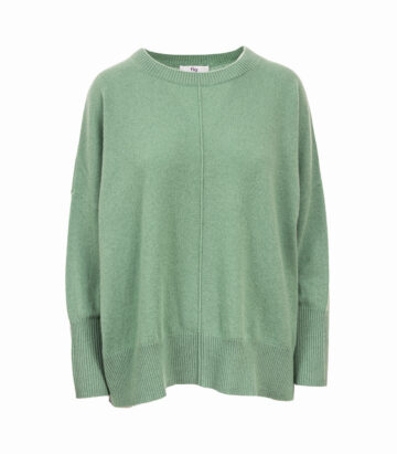 Cashmere Mix Crew Neck Jumper - Apple green