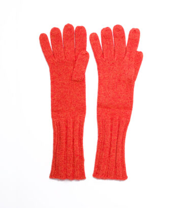 Cashmere Lambswool Gloves - Flame