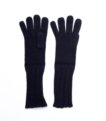 Cashmere Lambswool Gloves - Dark Navy