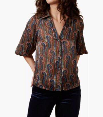 Traffic People Charlie Swirls & Strangers Print Shirt Black