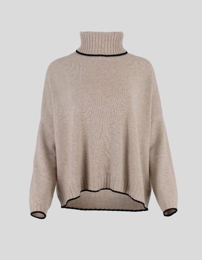 Cashmere Blend Triangle Scarf- Fir Green/Flame