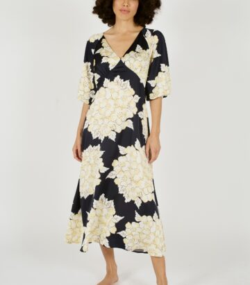 Traffic People Blooming Lovely Gloria Dress Navy/Cream