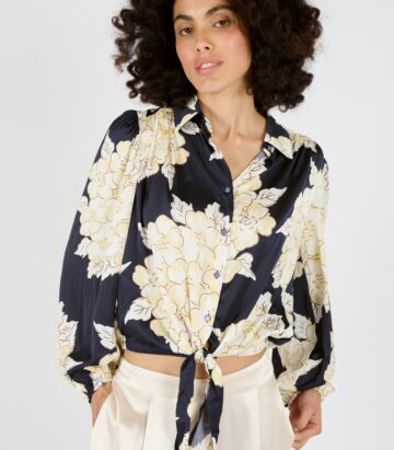 Traffic People Blooming Lovely Tremors Shirt Navy/Cream