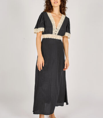 Traffic People Lace Felicity Dress Midnight