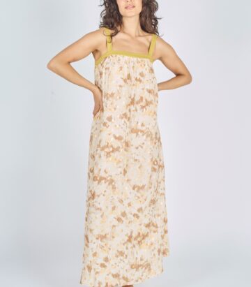 Traffic People Thandie Dress Gold Rush Brown