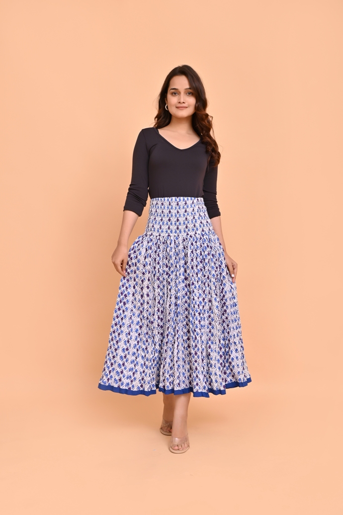 Handprint Dream Apparel AN1051GArista Skirt/ Maxton Blue