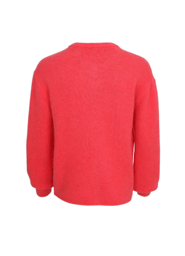 Black Colour Alpaca Blend BELLA knit cardigan Red