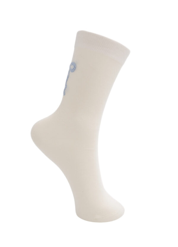 Black Colour DREA bow sock Cream