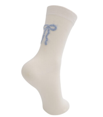 Black Colour DREA bow sock Cream