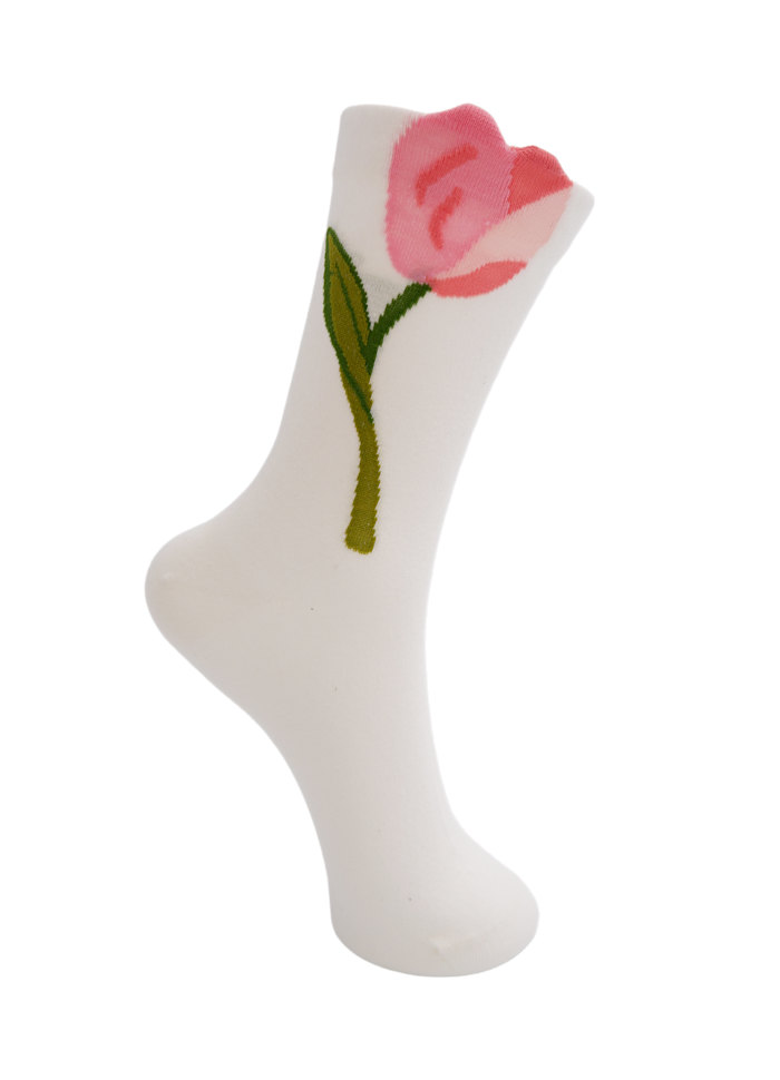 Black Colour FRANCIE flower sock
