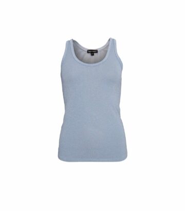 Black Colour Faye Lurex Top Ice Blue