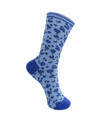 Black Colour Leo Sock Bubble Blue