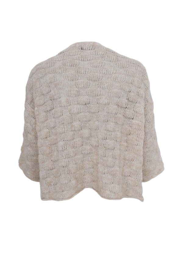 Black Colour Mohair HARRIS knit cardigan Natural