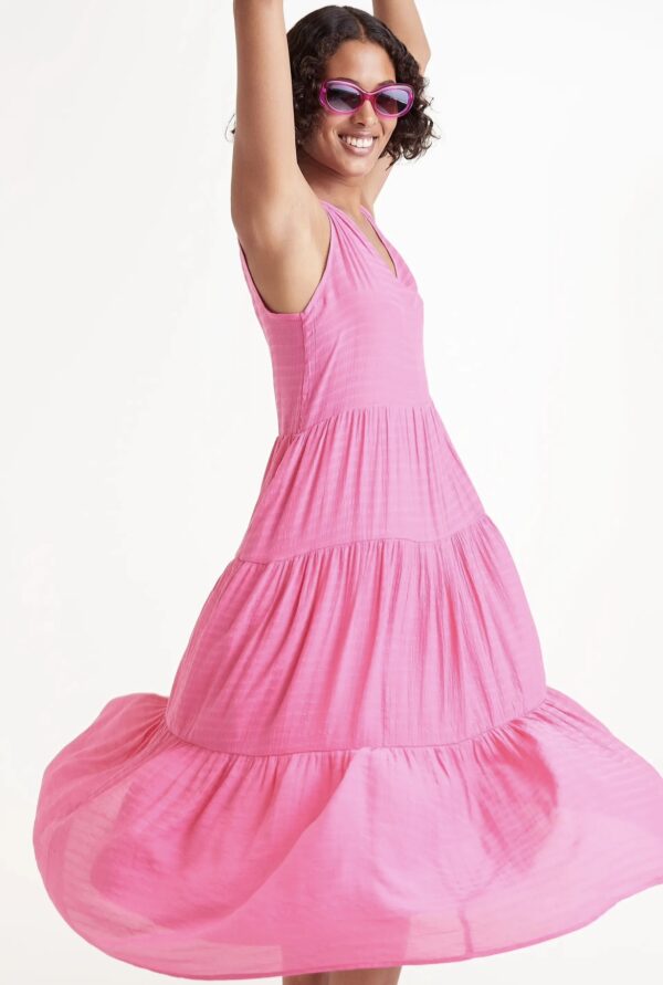 Compania Fantastica Pink flowing midi dress 51c/11056