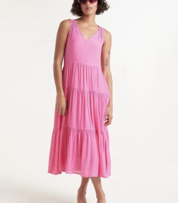Compania Fantastica Pink flowing midi dress 51c/11056