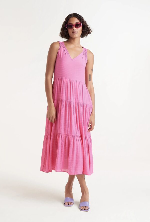 Compania Fantastica Pink flowing midi dress 51c/11056