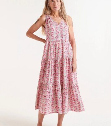 Compania Fantastica Sugar Print Midi Strap Dress 51c/11018