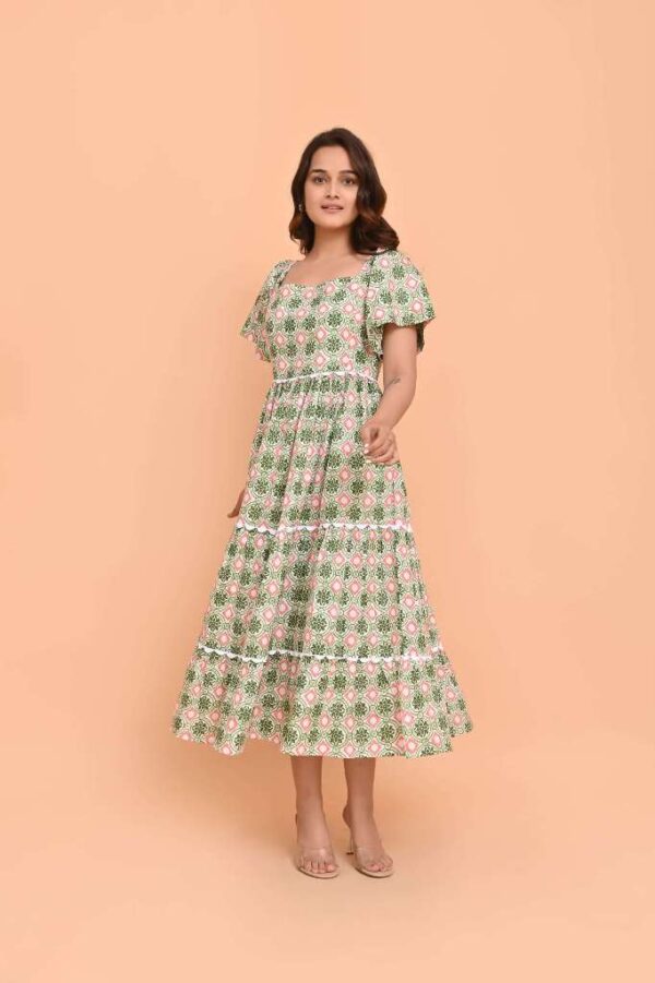 Handprint Dream Apparel AN1011F Colleton Dress Pelican Coral