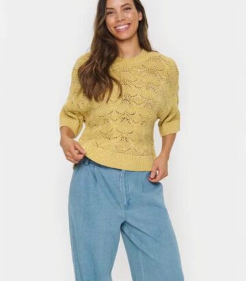 Saint Tropez Justine Pattern Knit Jumper Pampas