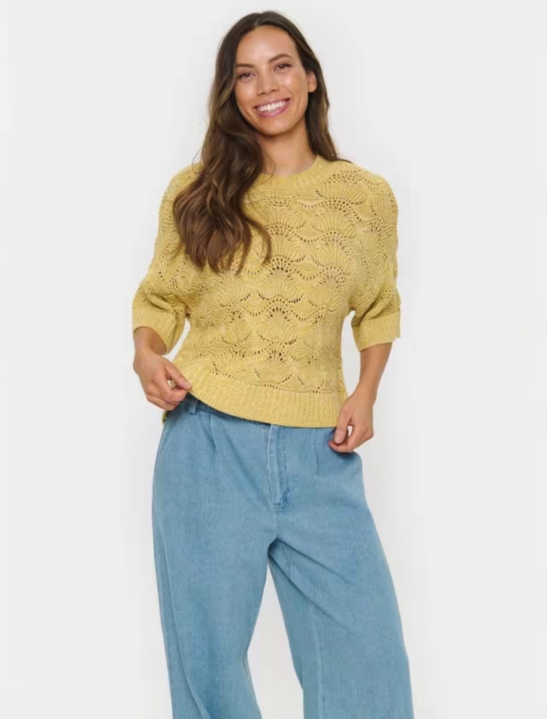 Saint Tropez Justine Pattern Knit Jumper Pampas