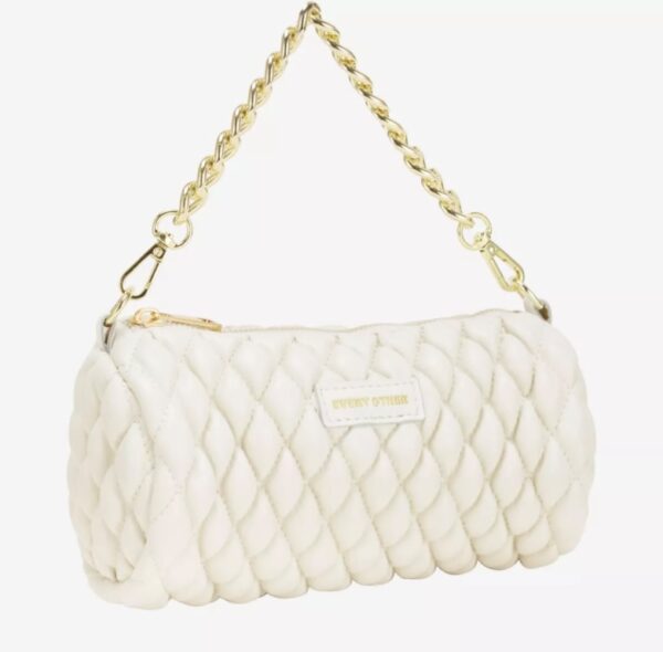 Every Other Verano Quilt Crossbody Bag White