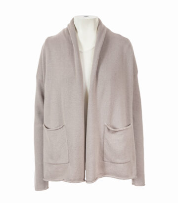 Cashmere Drape Pocket Cardigan - Oatmeal