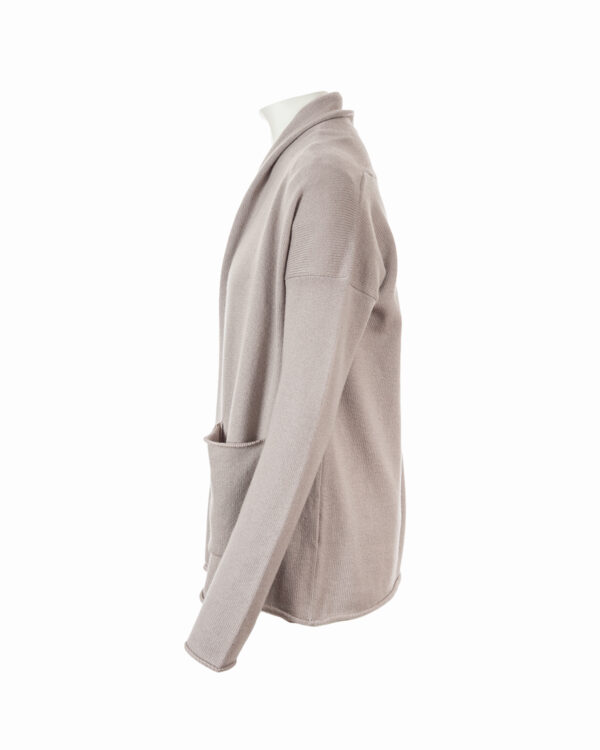 Cashmere Drape Pocket Cardigan - Oatmeal
