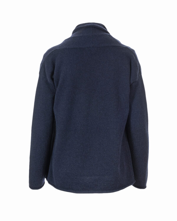 Cashmere Drape Pocket Cardigan - Dark navy