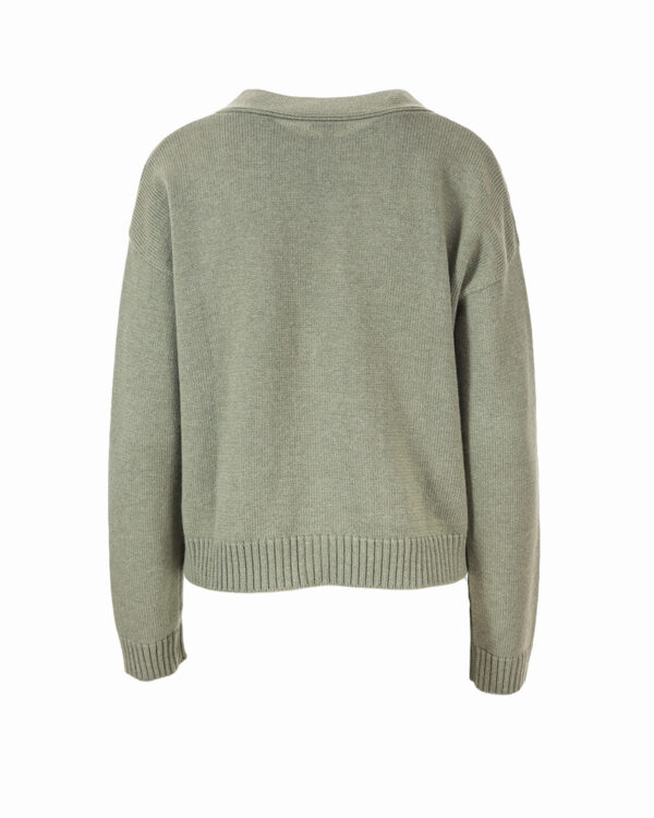 Two Pocket Cardigan- Clay Green
