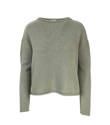 Cashmere Lambswool Pea Jumper Clay green