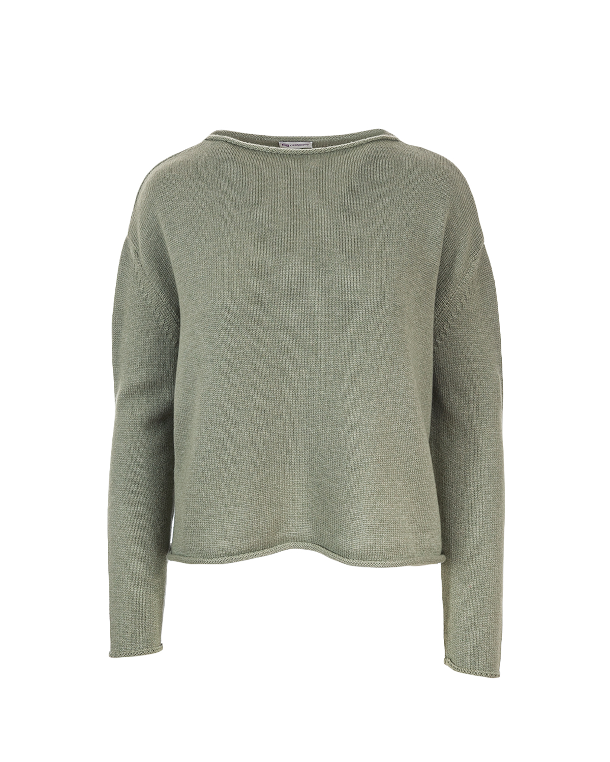 Cashmere Lambswool Pea Jumper Clay green