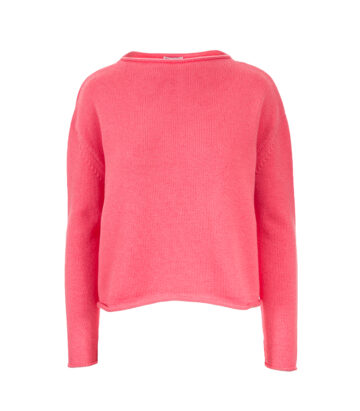 Cashmere Lambswool Pea Jumper Coral