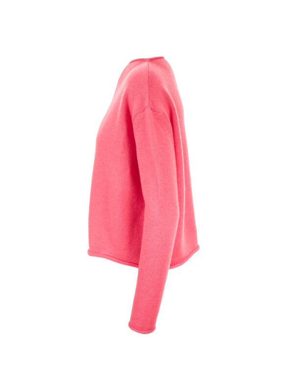 Cashmere Lambswool Pea Jumper Coral