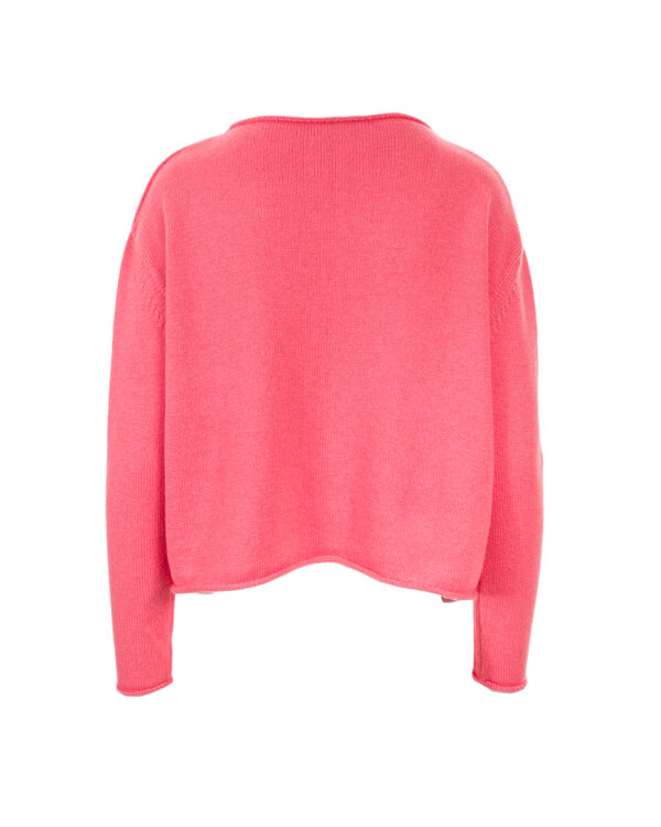 Cashmere Lambswool Pea Jumper Coral