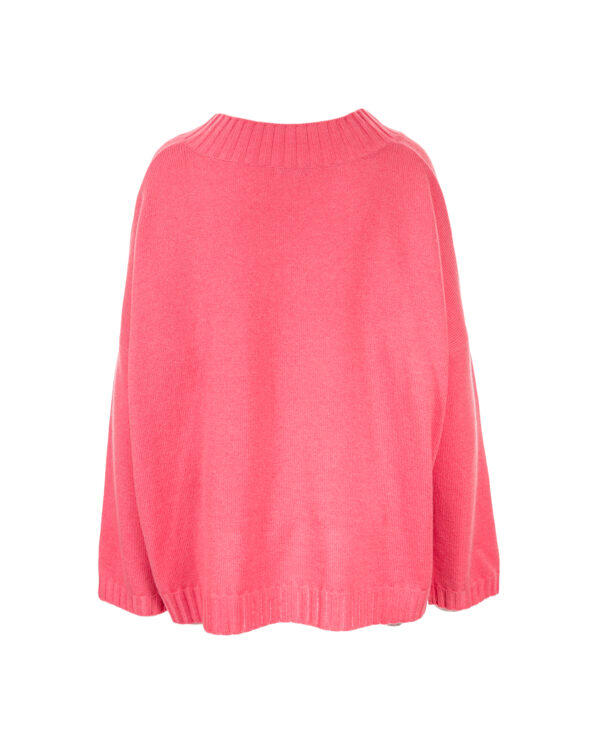 Cashmere Lambswool Callum V Neck Jumper - Coral
