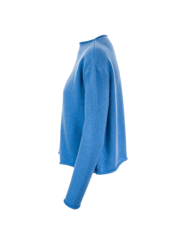 Cashmere Lambswool Pea Jumper Sky